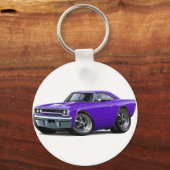 1970 Roadrunner Purple Car Schlüsselanhänger (Vorderseite)