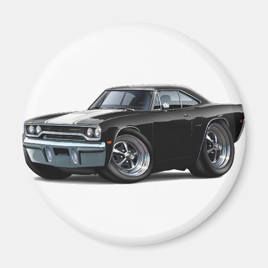 1970 Roadrunner Schwarz-Weiß Magnet (Vorne)
