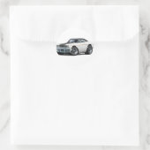 1970 Roadrunner White-Black Stripe Runder Aufkleber (Tasche)