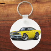 1970 Roadrunner Yellow-Black Stripe Schlüsselanhänger (Vorderseite)