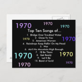 1970 Songs Postkarte (Vorne/Hinten)