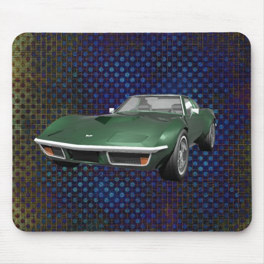 1970 Sportwagen Corvette: Grüne Ferse: Mousepad (Vorne)