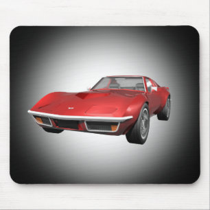 1970 Sportwagen Corvette: Roter Fertig: Mousepad