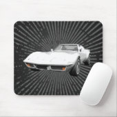 1970 Sportwagen Corvette: Weißes Finish: Mousepad (Mit Mouse)