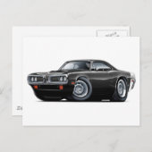1970 Super Bee Black-White Car Postkarte (Vorne/Hinten)