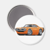 1970 Super Bee Orange-Black Car Magnet (Vorderseite/Rückseite)