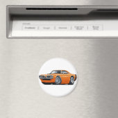 1970 Super Bee Orange-Black Car Magnet (In Situ (Geschirrspüler))