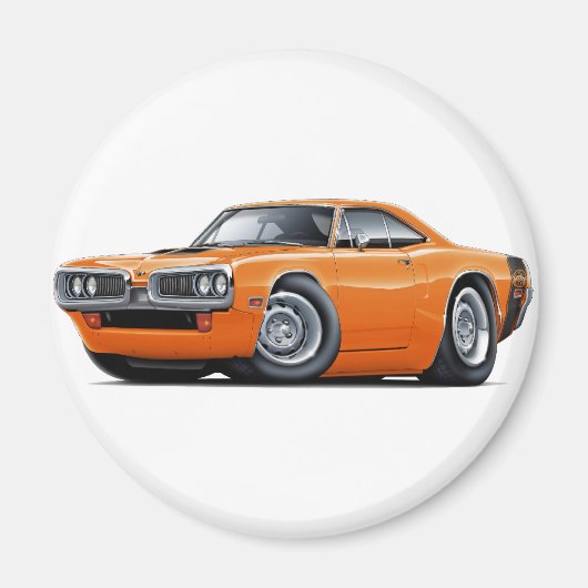 1970 Super Bee Orange-Black Car Magnet (Vorne)