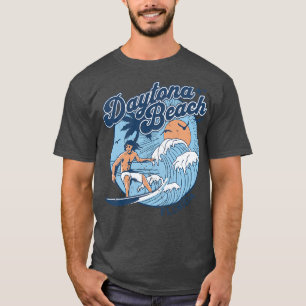 1970 Vintag Surfen Daytona Beach Florida Retro T-Shirt