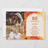 1970er 50. Hochzeitstag 2 Foto Einladung (Vorderseite)