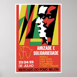 1970er afrikanisches Propagandaplakat Freundschaft Poster