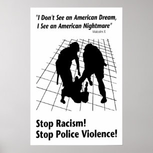 1970er Black Panther Poster - Stoppt Rassismus, Po