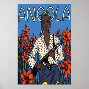 1970er Jahre Afrikanisches Propagandaposter Angola Poster