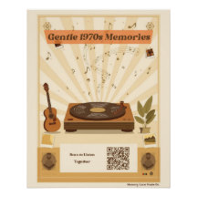 1970er Jahre Gedächtnispflege-Musikposter Demenz A