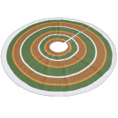 1970er Jahre Grün, Orange, Braun Weihnachtsbaumroc Fleece Weihnachtsbaumdecke (Schrägansicht)