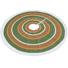 1970er Jahre Grün, Orange, Braun Weihnachtsbaumroc Fleece Weihnachtsbaumdecke