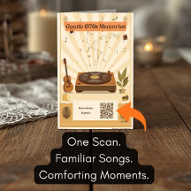 1970er Musik-Playlist Grußkarte Demenz