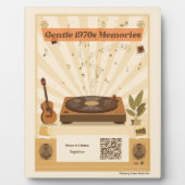 1970er Musiktherapie mit Spotify-QR-Code Fotoplatte (Vorderseite)