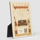 1970er Musiktherapie mit Spotify-QR-Code Fotoplatte (Seite)