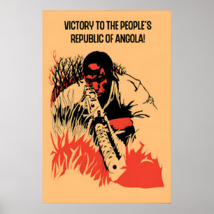 1970er Propagandaplakat Angola Sieg für die Poster