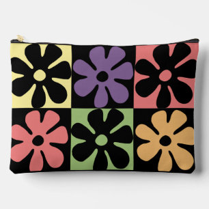 1970er Retro-Gänseblümchen Bunt Kosmetiktasche Zubehörtasche