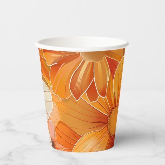 1970er Retro Gartenparty Pappbecher (Vorderseite)