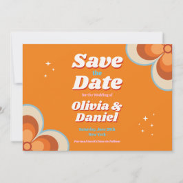 1970er Save the Date Wedding Retro Vintag