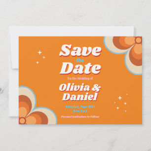 1970er Save the Date Wedding Retro Vintag