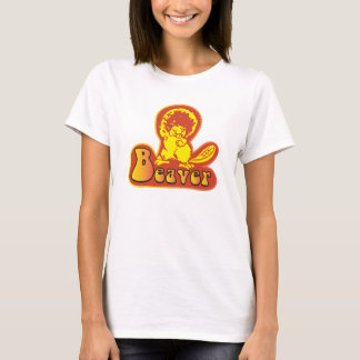 1970er Vintage-Biber-Disco-Shirt T-Shirt