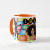1970's Photo Disco Ball Funky Birthday Tasse (Vorderseite Links)