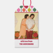 1970s Style Geometric Print Photo Geschenkanhänger (Vorderseite)