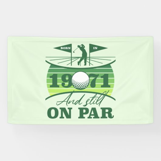 1971 50. Geburtstag Golf Lover Banner (Horizontal)