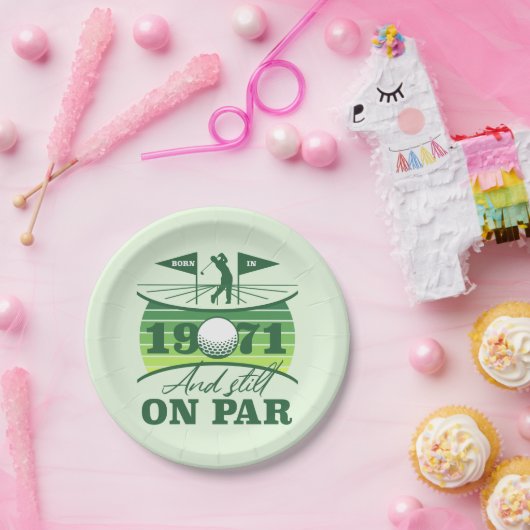 1971 50. Geburtstag Golf Lover Pappteller (Party)