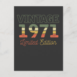 1971 50 Jahre alt 50. Geburtstag Postkarte