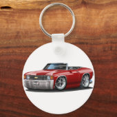 1971-72 Chevelle Maroon Convertible Schlüsselanhänger (Vorderseite)