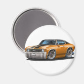 1971-72 Chevelle Orange-Black Top Car Magnet (Vorderseite/Rückseite)