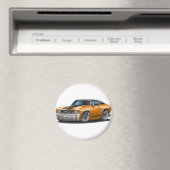 1971-72 Chevelle Orange-Black Top Car Magnet (In Situ (Geschirrspüler))