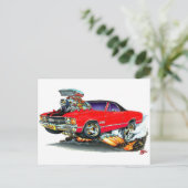 1971-72 El Camino Red-Black SS Truck Postkarte (Stehend Vorderseite)