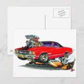 1971-72 El Camino Red-Black SS Truck Postkarte (Vorne/Hinten)