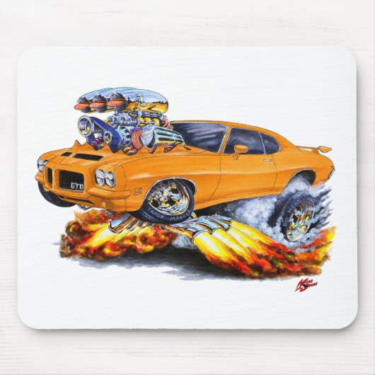 1971-72 GTO Orangen-Auto Mousepad (Vorne)