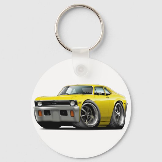 1971-72 Nova Yellow Car Schlüsselanhänger (Vorderseite)