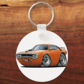 1971-72 Roadrunner Orange-Black Car Schlüsselanhänger (Vorderseite)