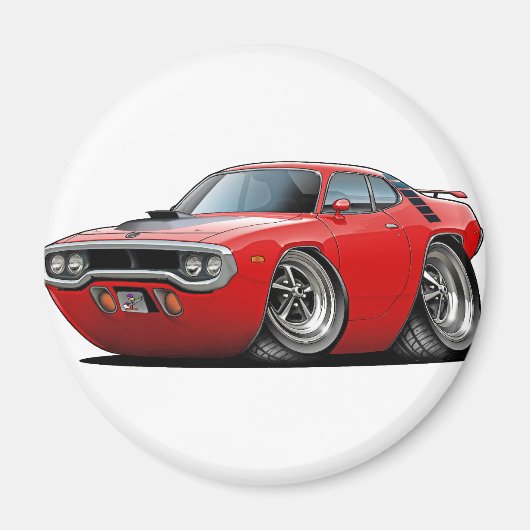 1971-72 Roadrunner Rot-Schwarz-Auto Magnet (Vorne)