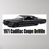1971 Cadillac Coupe DeVille Lowrider Poster (Vorne)