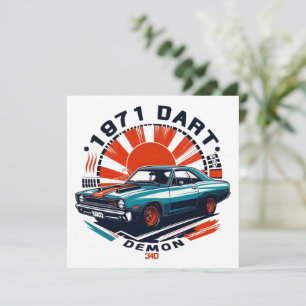 1971 Dart Demon 340 Feiertagskarte