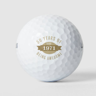 1971 Der sonnige 50. Geburtstag Phantastisch Golfball
