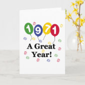 1971 Ein großartiges Jahr zum Geburtstag Karte (Gelbe Blume)