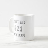 1971 geboren 53. Geburtstag Kaffeetasse (Vorderseite Links)