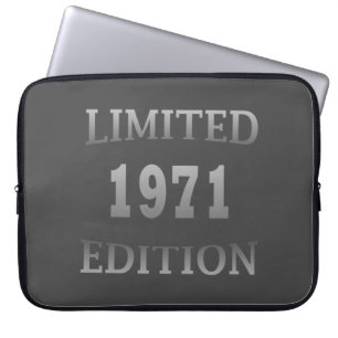1971 Geboren elegantes modernes Geburtstagsgeschen Laptopschutzhülle
