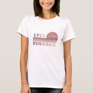 1971 geborenes elegantes modernes vintage Geburtst T-Shirt